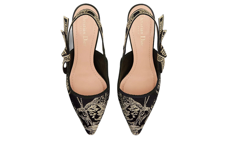 Shop DIOR迪奧 J‘Adior 時尚露跟高跟鞋 女款 黑金