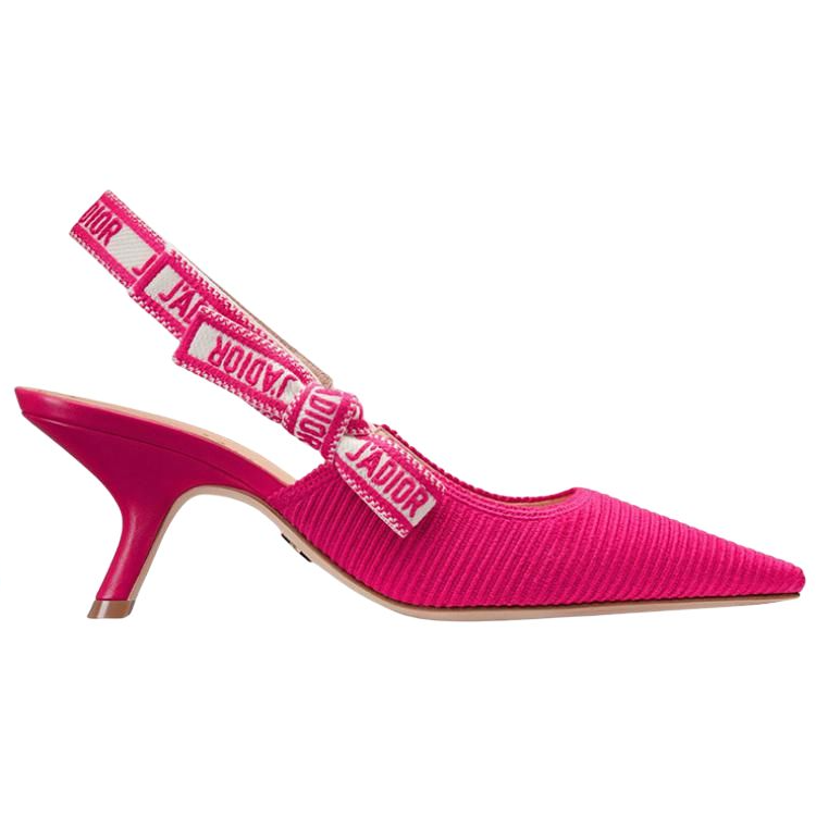 Order (W) Dior J''Adior Slingback Hoge Hakken ''Geborduurd Zwart'' KDC201TFL_S900 KCP866EFR_S16F