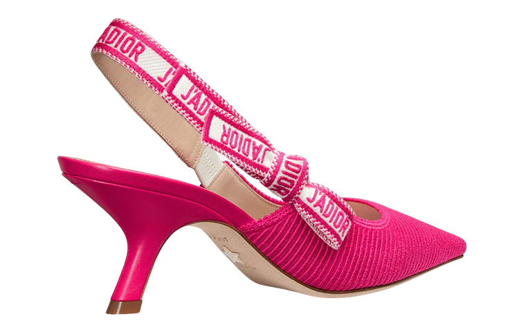 Shop (W) Dior J''Adior Slingback Hoge Hakken ''Geborduurd Zwart'' KDC201TFL_S900 KCP866EFR_S16F