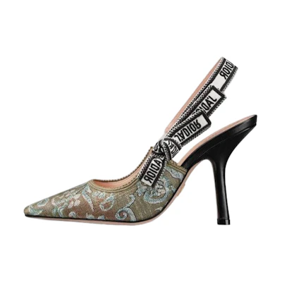 (W) Dior J'Adior Slingback High Heels 'Green' KCP866EFR_S11H