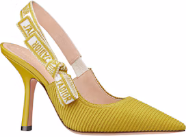 Lookbook DIOR迪奧 J’Adior 露跟尖頭 高跟鞋 7cm 女款 黃色