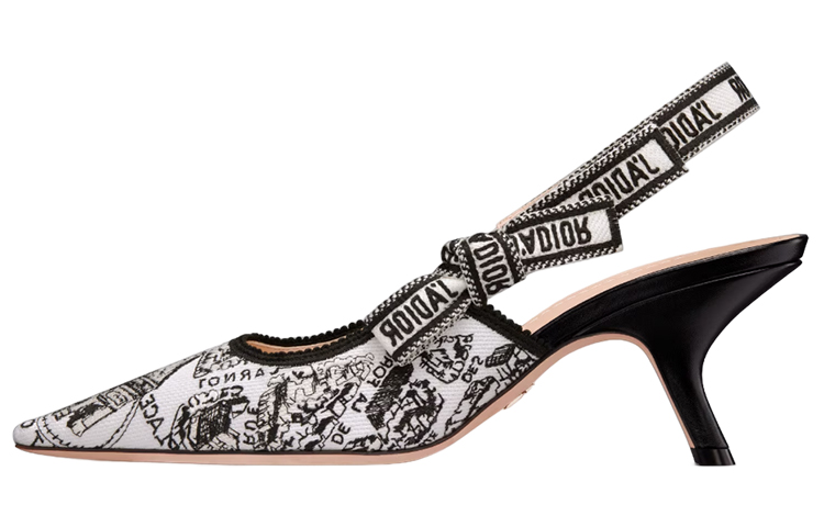 (Women) Dior J'Adior Slingback Pump 'Black and White Bow' KDP866KPY_S15W