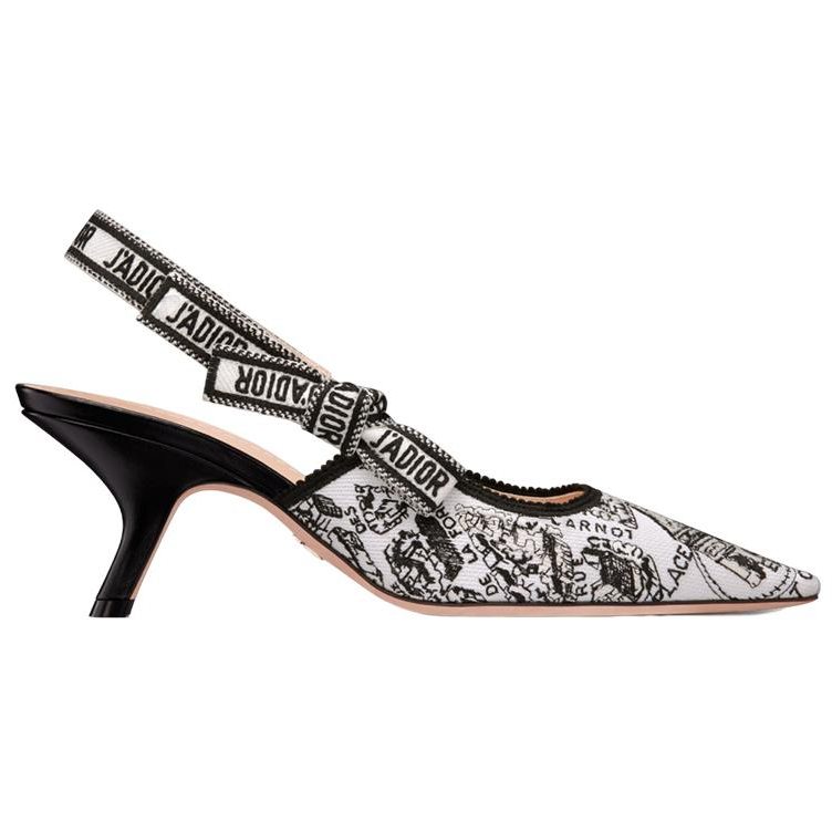 (W) Dior J'Adior Slingback Pump 'Black and White Embroidery' 6.5cm 圖 2
