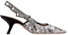 (W) Dior J'Adior Slingback Pump 'Hitam dan Putih Reben' KDP866KPY_S15W