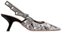Order (W) Dior J'Adior Slingback Pump 'Hitam dan Putih Reben' KDP866KPY_S15W