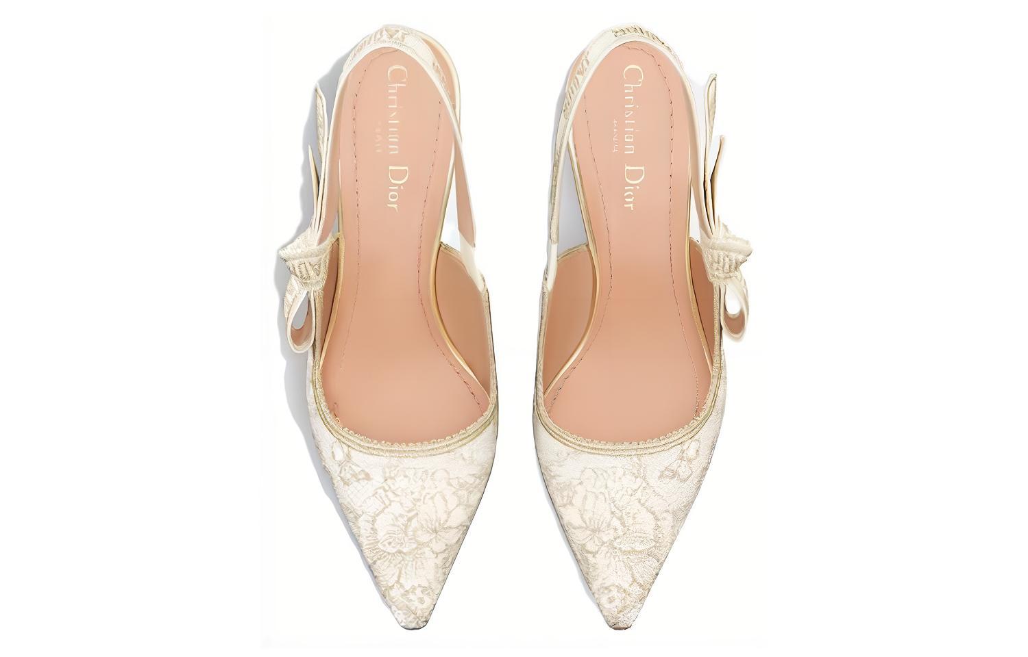 Purchase (W) Dior J'Adior Slingback Pump 'Hitam dan Putih' KDP866MPK_S19W KDP867ESR_S49K