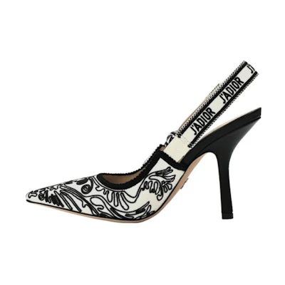 (W) Dior J'Adior Slingback Pump 'Black White' KCP867KPY_S11X
