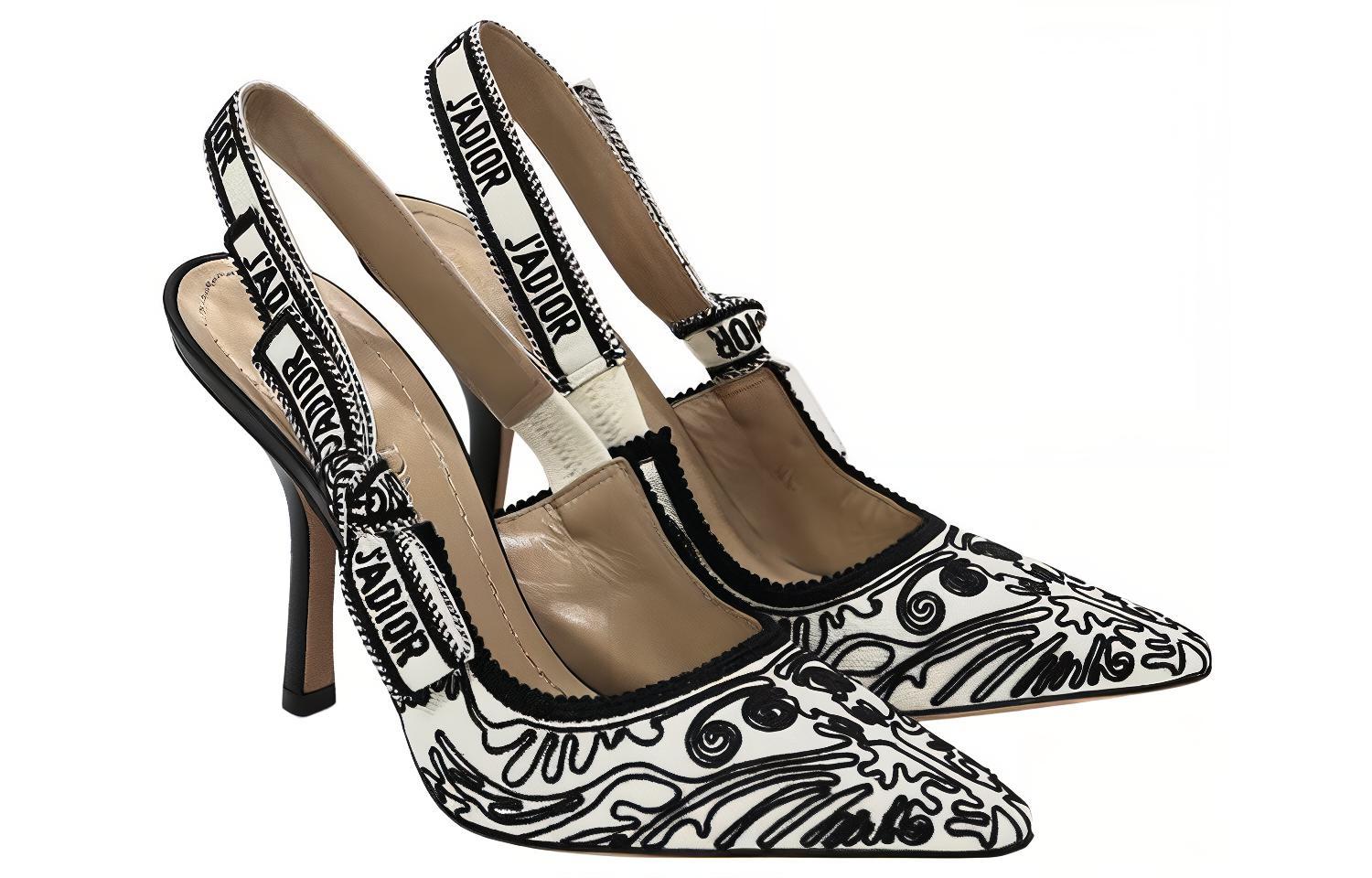 Lookbook (W) Dior J'Adior Slingback Pump 'Negro Blanco' KCP867KPY_S11X KCP762CON_S17X
