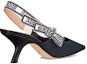 Shop (W) Kasut Dior J'Adior Slingback 'Canvas Hitam Sulaman' KCP867FWY_S900 KCP866EFR_S56B