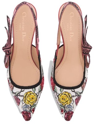 (W) Dior J'Adior Slingback Pump 'Pink Cotton Bordir Pita' KDP866VOY_S66P KDP866FCE_S43L Lookbook (W) Dior J'Adior Slingback Pump 'Pink Cotton Bordir Pita' KDP866VOY_S66P KDP866FCE_S43L