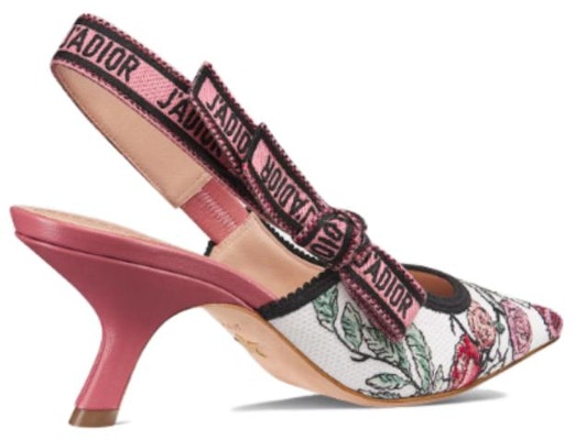 (W) Dior J'Adior Slingback Pump 'Pink Cotton Bordir Pita' KDP866VOY_S66P KDP866FCE_S43L Shop (W) Dior J'Adior Slingback Pump 'Pink Cotton Bordir Pita' KDP866VOY_S66P KDP866FCE_S43L