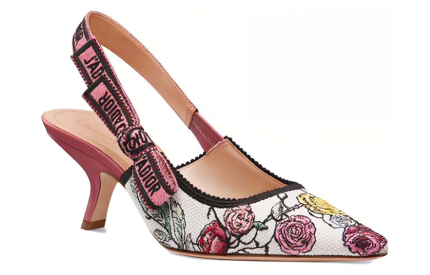 (W) Dior J'Adior Slingback Pump Nude 'Embroidered Satin Bow' KDP919SEM_S12U 圖 2