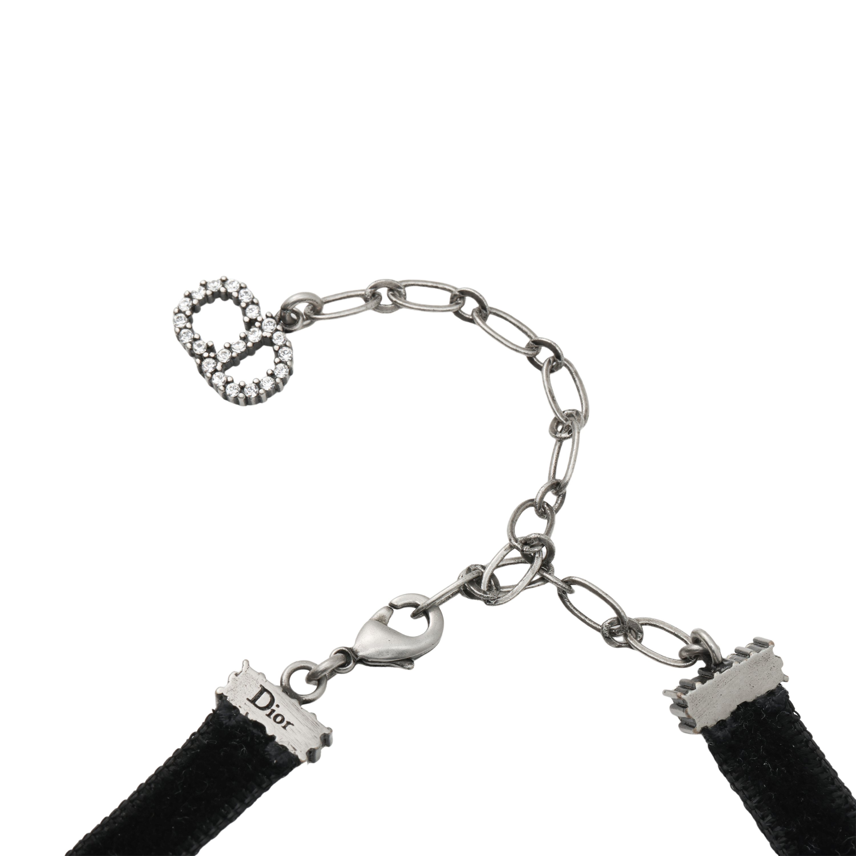 (Women) Dior J'Adior Velvet Necklace Black with Imitation Crystals Metal Palladium N0681ADRCY-D909 圖 6