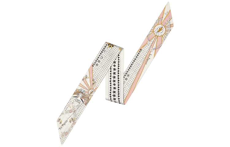 (Women) Dior La Papesse Print Silk Scarf for Women Beige 76MTA106I631-C015