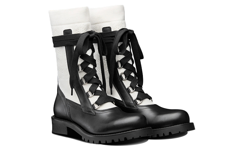 Lookbook (W) Dior ランド レースアップブーツ (黒白) KCI701CFR_11X