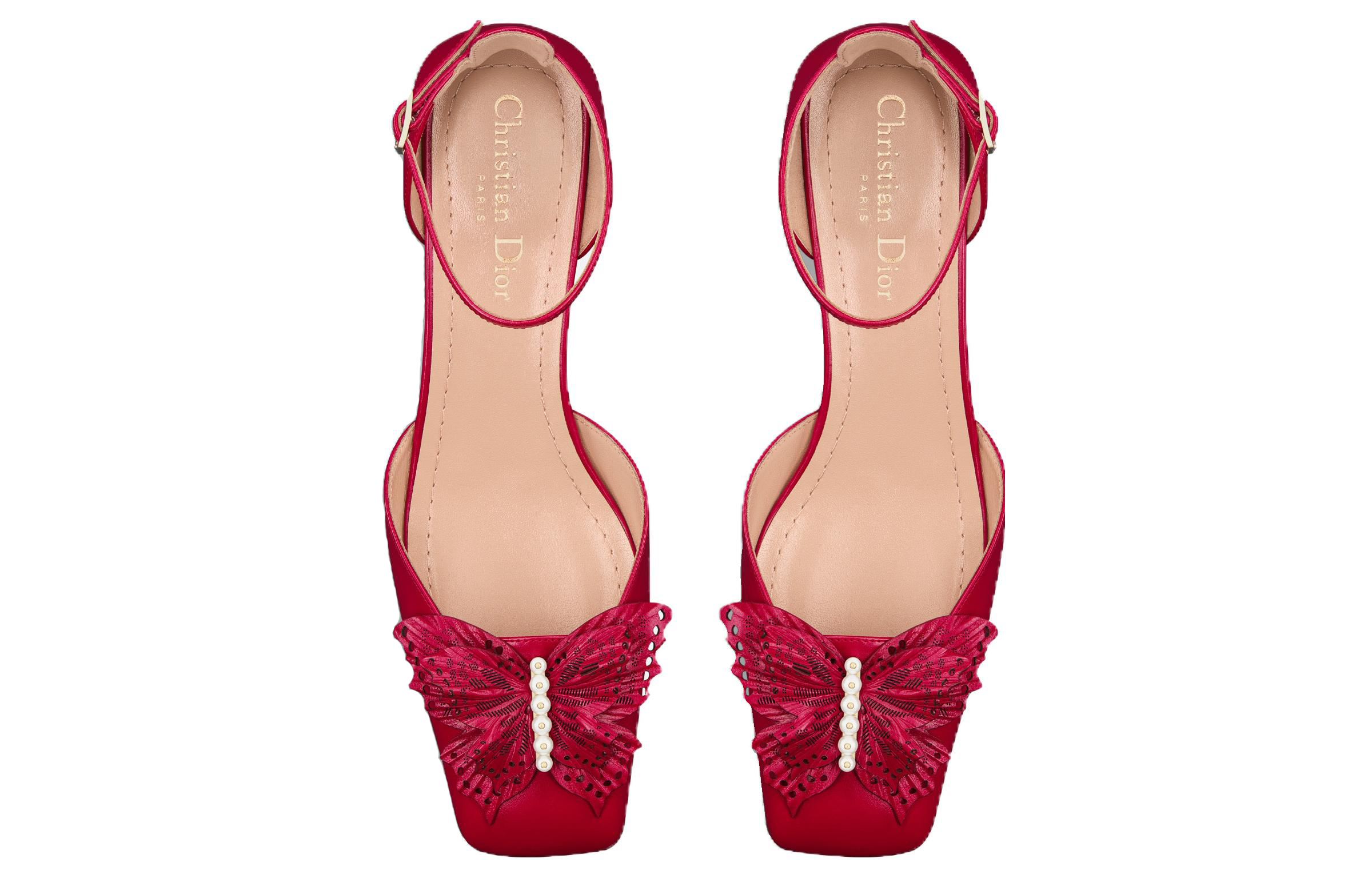 Lookbook (W) Kasut Tumit Blok Kulit Dior ‘Elegant Simplicity’ 3.5cm 'Merah' KDB851VSO_S54R