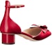 Shop (W) Kasut Tumit Blok Kulit Dior ‘Elegant Simplicity’ 3.5cm 'Merah' KDB851VSO_S54R