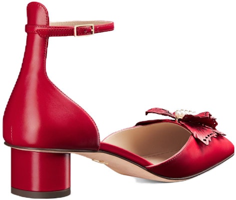 (Women) Dior Leather 'Elegant Simplicity' Block Heel Pumps 3.5cm 'Red' KDB851VSO_S54R Shop (Women) Dior Leather 'Elegant Simplicity' Block Heel Pumps 3.5cm 'Red' KDB851VSO_S54R