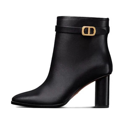 (W) Dior Leather Ankle Boot 'Black CMFT'
