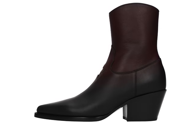 (Women) Dior Leather Ankle Boot 'Burgundy' KCI509SHC_S31X