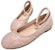 (W) Dior Kulit Gesper Hujung Bulat 'Nude' KDB859CQC_S21U