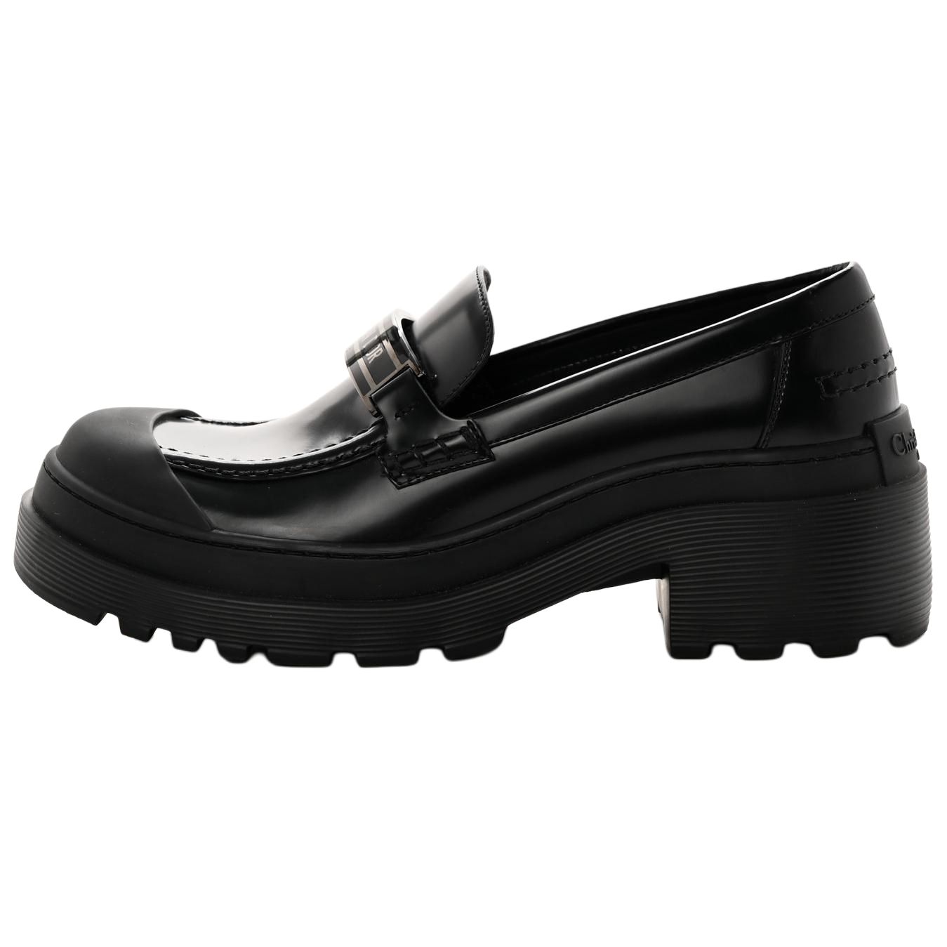 Buy (W) Dior Zapatos Planos de Cuero 'Negro' KDB749AC_A20X