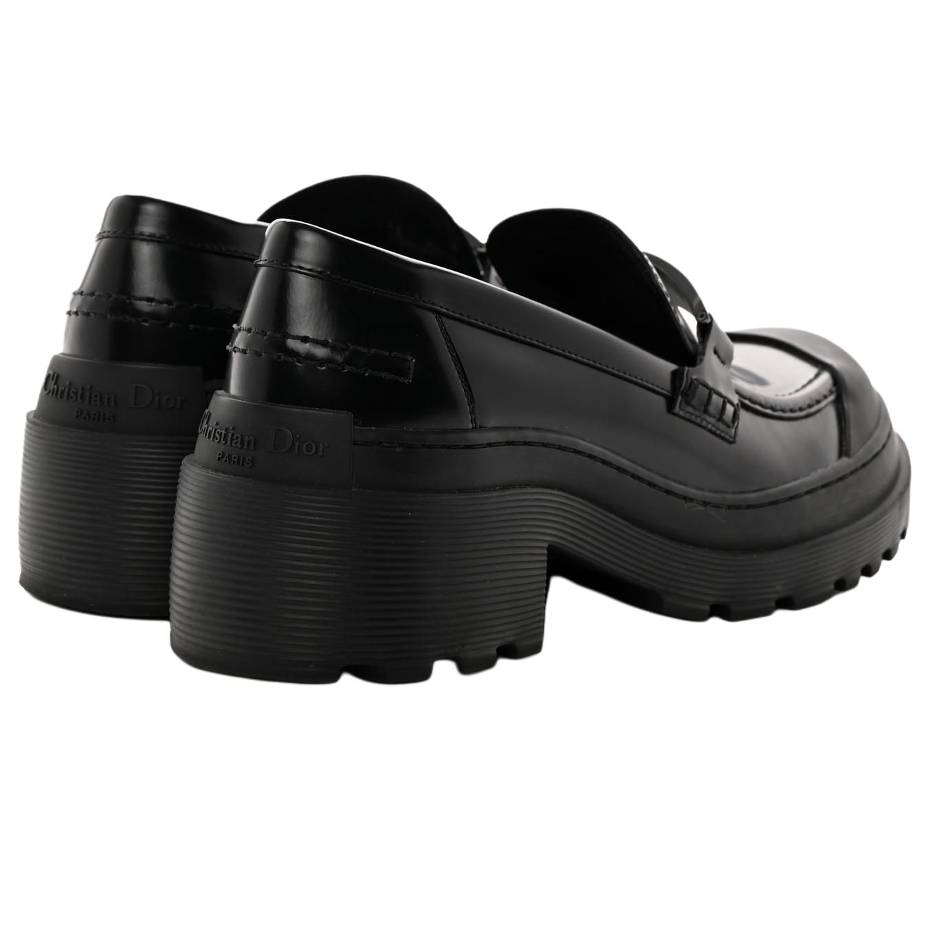 Shop (W) Dior Zapatos Planos de Cuero 'Negro' KDB749AC_A20X