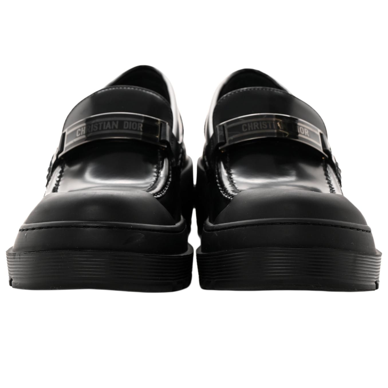 Purchase (W) Dior Zapatos Planos de Cuero 'Negro' KDB749AC_A20X