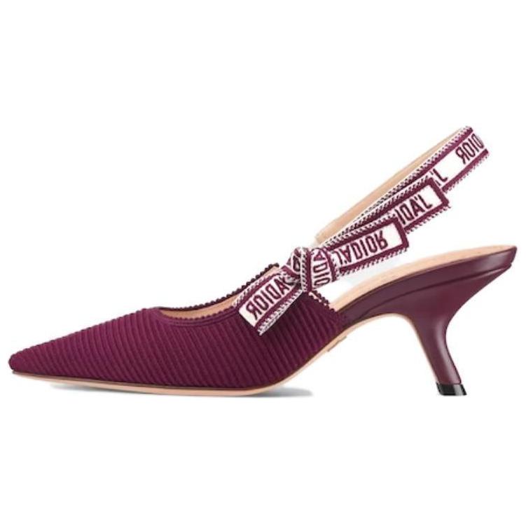 (W) Dior Leather Heels 'Purple CMFT Fashion' 6.5cm