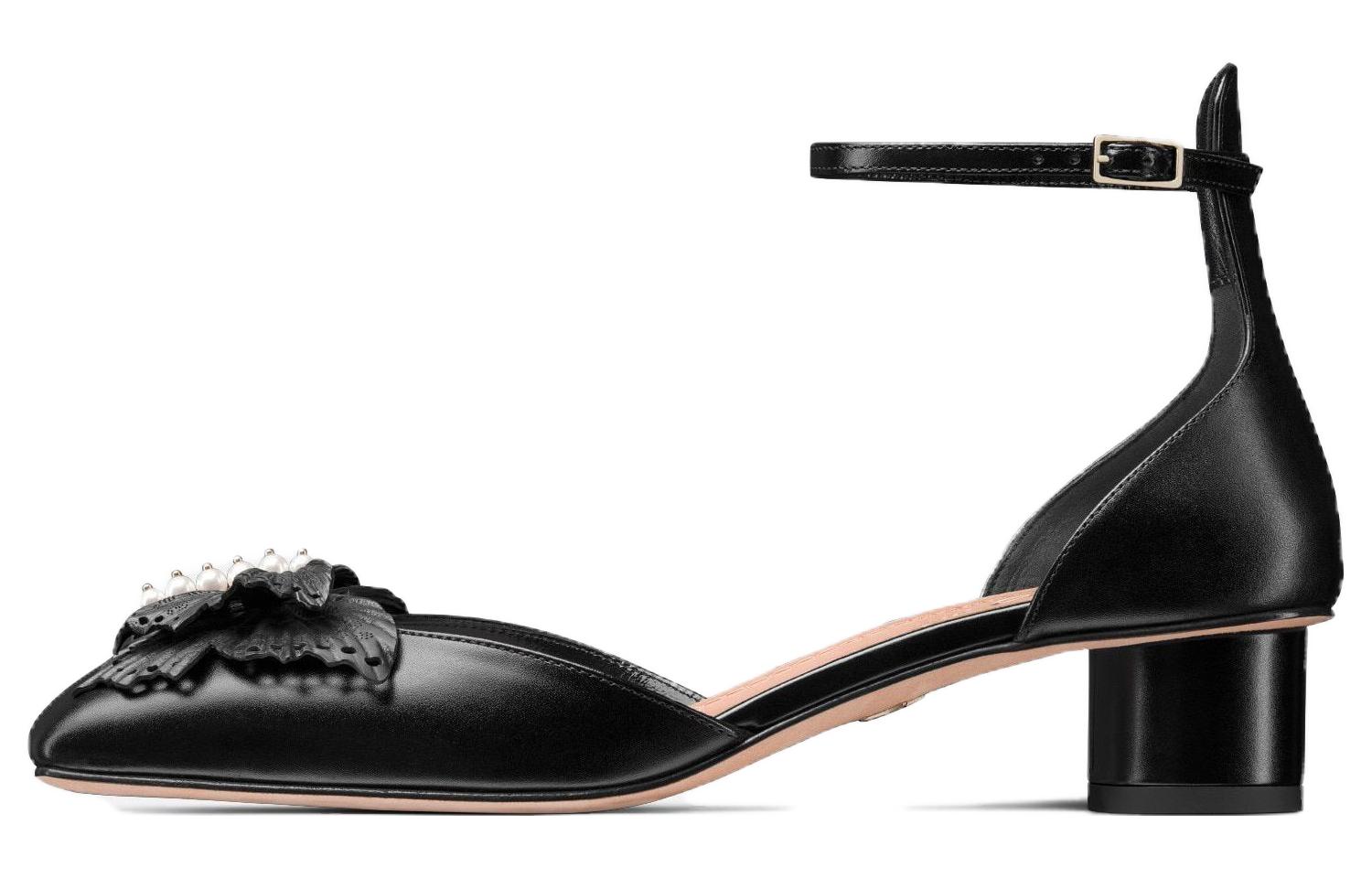 (Women) Dior Leather High-Heel Pumps 'Elegant Comfort 3.5cm' Black KDB851VSO_S900