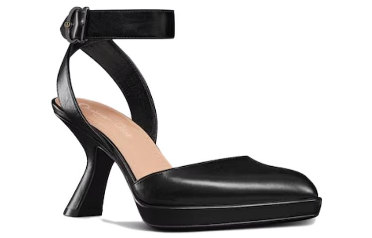 Lookbook (W) Zapatillas Dior de Cuero con Tacón Alto 'Negro' KDV097VEA_S900