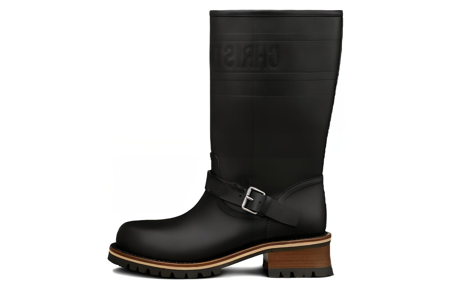 (Women) Dior Leather High-Top Slip-On Boot 'Black' KCI660CBO_900