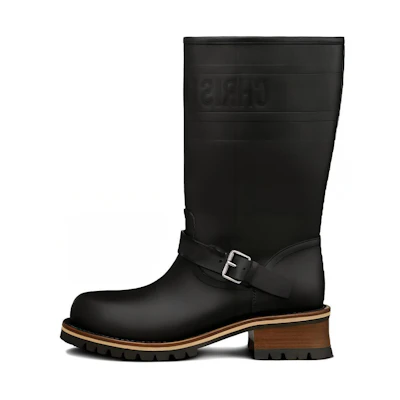 (W) Dior Leather High-Top Slip-On Boot 'Black'