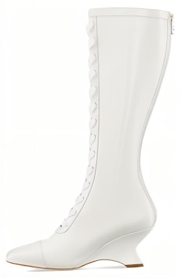 (Women) Dior Leather Lace-Up Wedge High Boots 'White' KCI970VEA_S10W Buy (Women) Dior Leather Lace-Up Wedge High Boots 'White' KCI970VEA_S10W