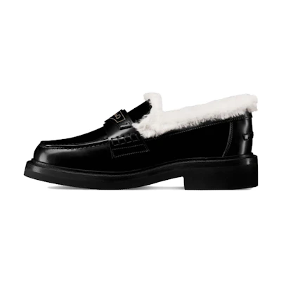 (W) Dior Leather Loafer 'CMFT Casual Black'
