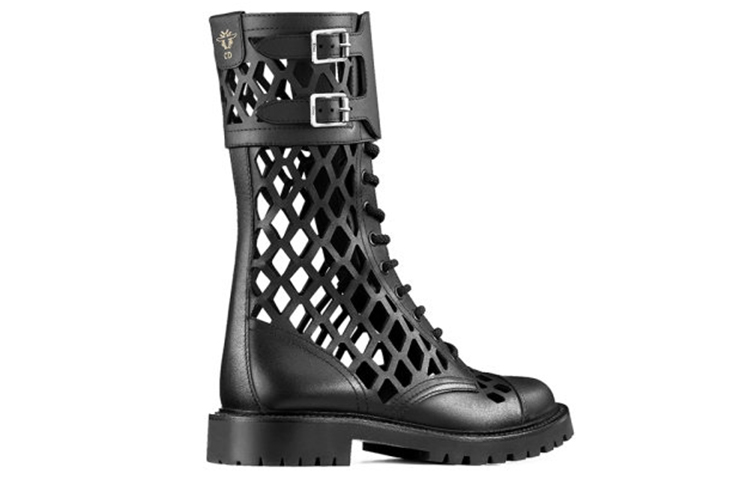 Order (Women) Dior Leather Matte Mesh Ankle Boot 'Black' KCI601CFM_S900