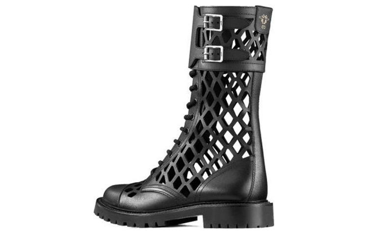 Lookbook (Women) Dior Leather Matte Mesh Ankle Boot 'Black' KCI601CFM_S900