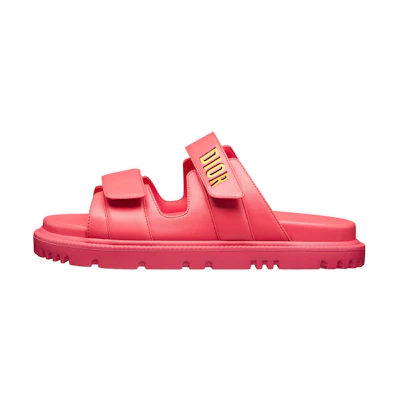(W) Dior Leather Platform Slide 'Pink'