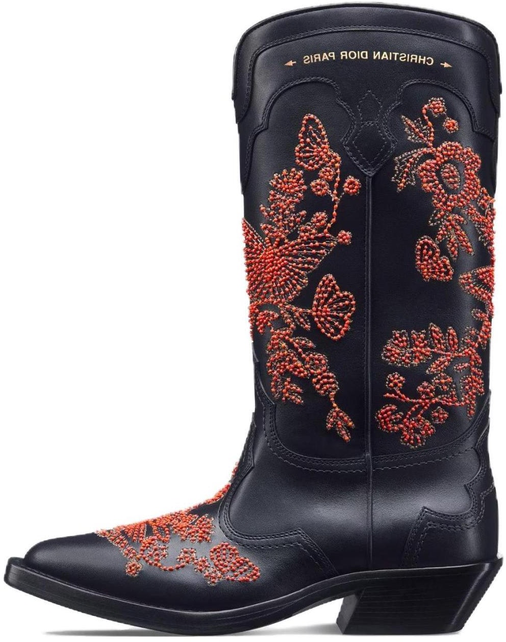 women-dior-leather-pointed-toe-ankle-boot-black-red-kci-963-byc-s36-x