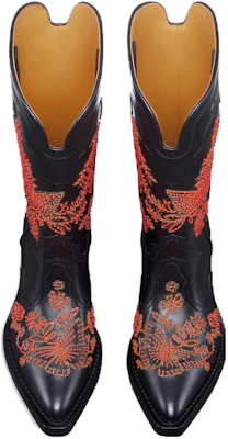 (W) Dior Leder-Stiefelette mit spitzer Zehe ''Schwarz Rot'' KCI963BYC_S36X Shop (W) Dior Leder-Stiefelette mit spitzer Zehe ''Schwarz Rot'' KCI963BYC_S36X