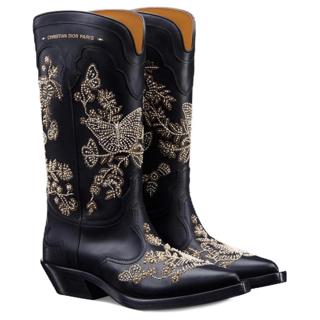 Lookbook (W) Dior 黑色尖头皮革短靴 KCI963BYC_S17X