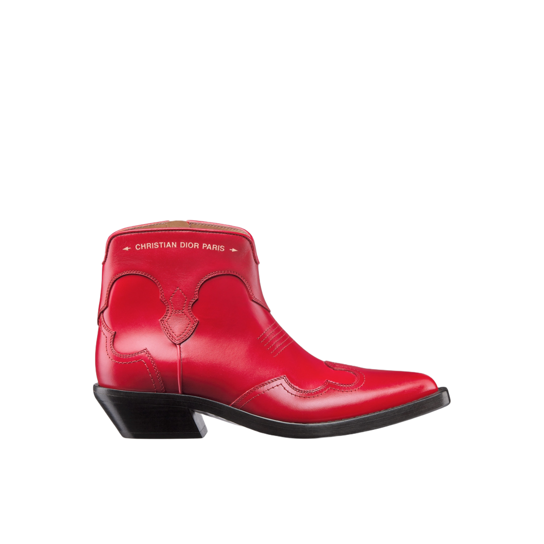 (Women) Dior Leather Pointed Toe Zip Booties 'Red' KCI964VEA_S54R