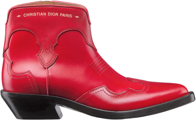 women-dior-leather-pointed-toe-zip-booties-red-kci-964-vea-s54-r