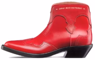 (Women) Dior Leather Pointed Toe Zip Booties 'Red' KCI964VEA_S54R (Women) Dior Leather Pointed Toe Zip Booties 'Red' KCI964VEA_S54R