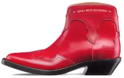 DIOR迪奧 皮革 尖頭拉鍊 短靴 4.5cm 女款 紅色 Buy DIOR迪奧 皮革 尖頭拉鍊 短靴 4.5cm 女款 紅色