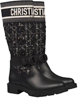 DIOR迪奧 皮革 圓頭套筒平跟 短靴 女款 黑色 Shop DIOR迪奧 皮革 圓頭套筒平跟 短靴 女款 黑色