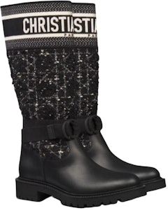 (W) 迪奥黑色皮革圆头平底低跟踝靴 KDI981CWY_S17X Shop (W) 迪奥黑色皮革圆头平底低跟踝靴 KDI981CWY_S17X