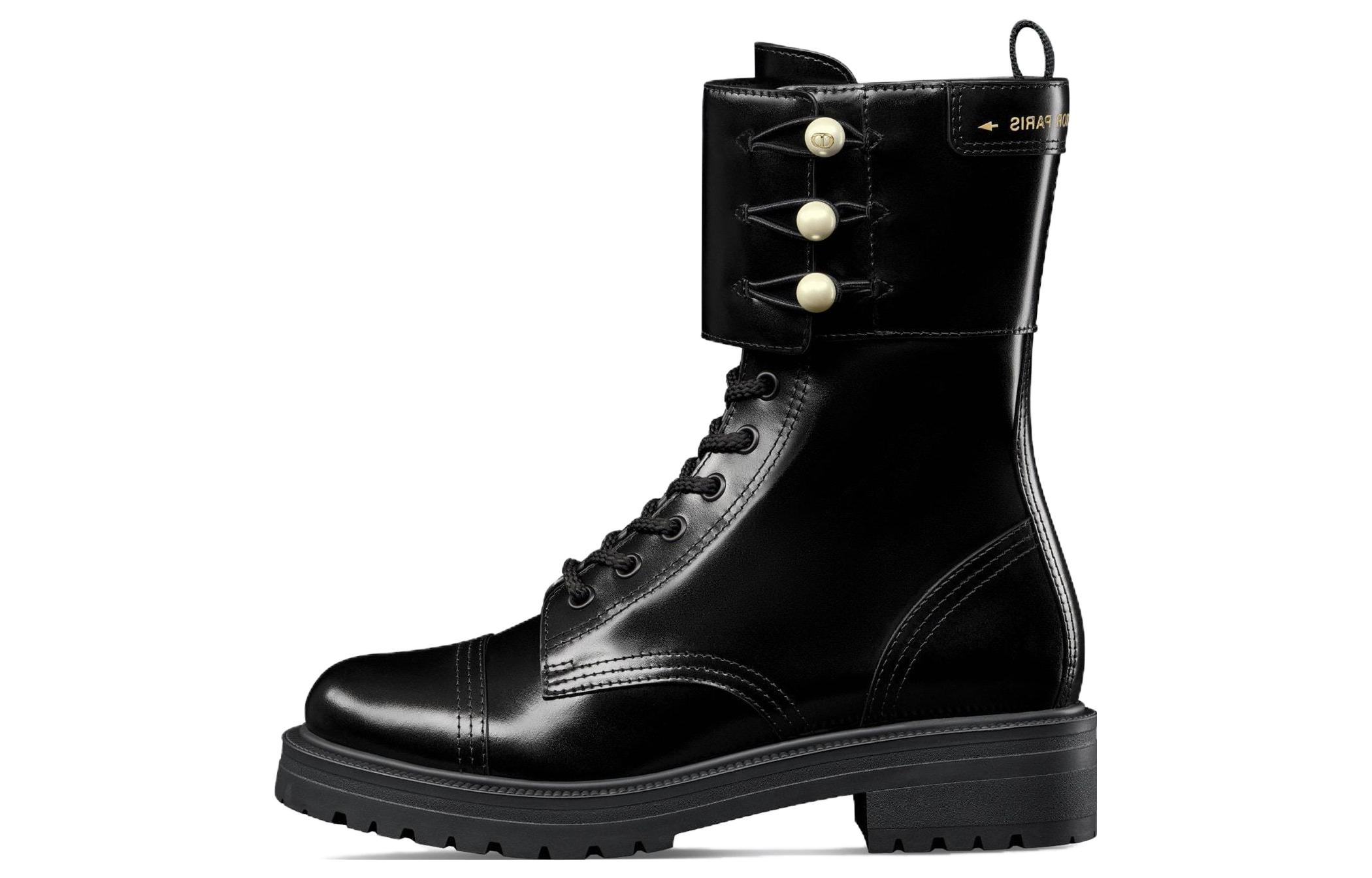 (Women) Dior Leather Round Toe Boot 'Versatile Black' KDI993CFM_S900
