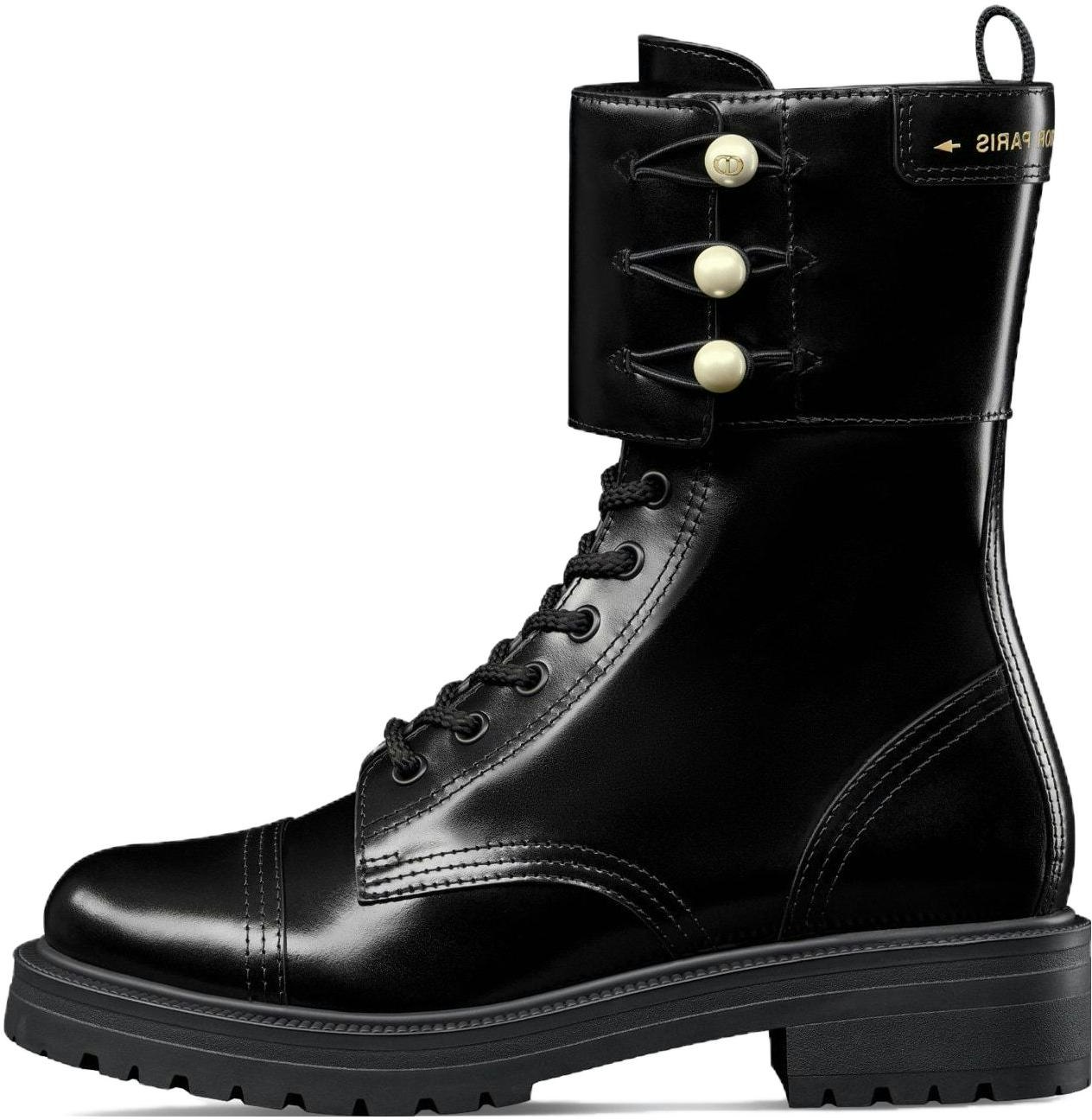 women-dior-leather-round-toe-boot-versatile-black-kdi-993-cfm-s900