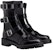 (W) But Hitam Bertali Pusing Dior Kulit Pendek Kasut Boot KDI928VEA_S900